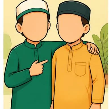 Ilustrasi teman (laki-laki)ku