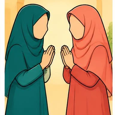 Ilustrasi teman (wanita)