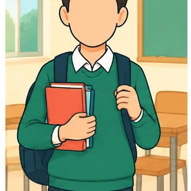 Ilustrasi pelajar (laki-laki)